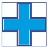 Logo croce azzurra busto
